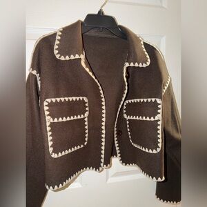 Brown and white jacket